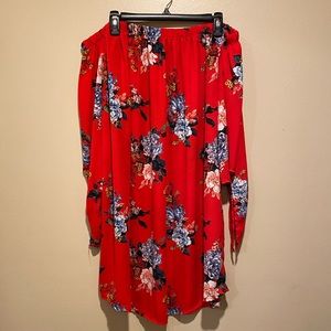 Off the Shoulder Floral Dress
